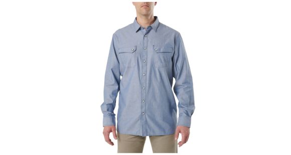 Image of 5.11 Tactical Chambray Long Sleeve Shirt, Diplomat, M, 72464-764-M