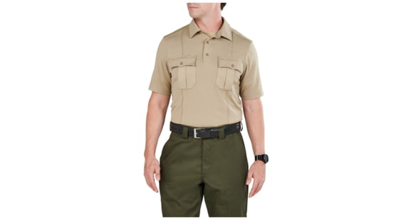 Image of 5.11 Tactical Class A Uniform Short Sleeve Polo - Men's, Extra Large, Tall, Silver Tan, 41238T-160-XL-T
