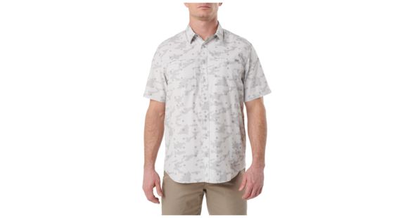 Image of 5.11 Tactical Crestline Camo Short Sleeve Shirt - Men's, Pebble, 2XL, 71377-257-2XL