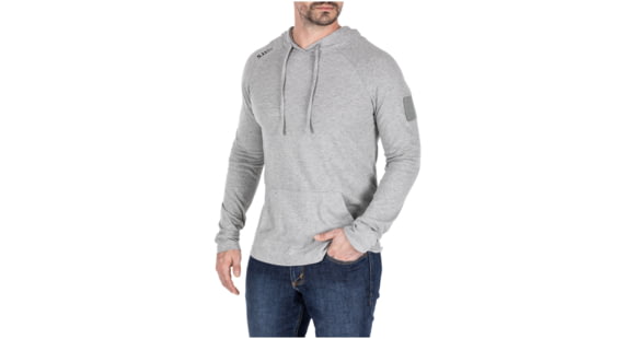 Image of 5.11 Tactical Cruiser Performance L/S Hoodie - Mens, Grey Heather, XL, 72139-097-XL
