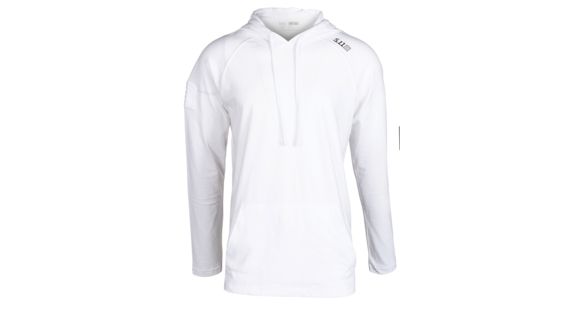 Image of 5.11 Tactical Cruiser Performance Long Sleeve Hoodie - Men's, White, Extra Small, 72139-010-XS