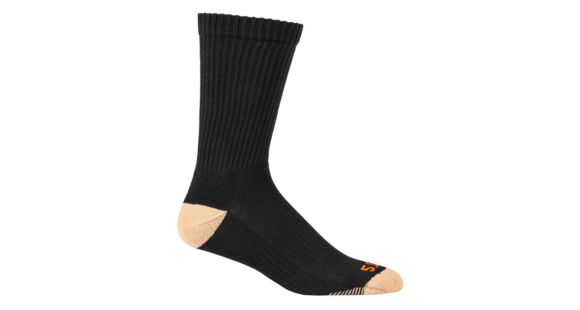 Image of 5.11 Tactical Cupron Year Round Crew Socks - Mens, Black, L/XL, 10042-019-L/XL