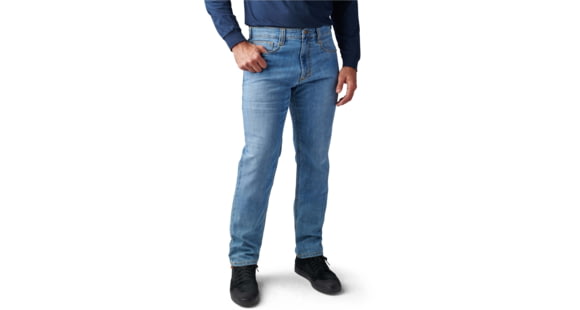 Image of 5.11 Tactical Defender-Flex Straight Jean w/7 Pockets - Mens, Light Wash Indigo, 30-36, 74477-646-30-36