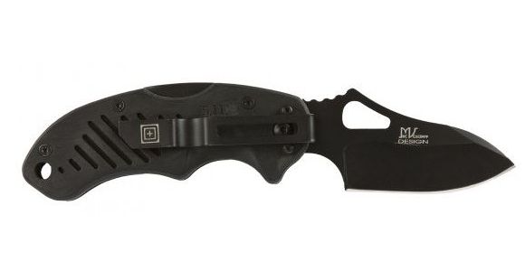 Image of 5.11 Tactical DTP Knife Clam, BLACK, 1 SZ 51115C0191SZ
