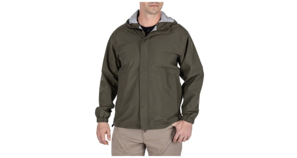 Image of 5.11 Tactical Duty Rain Shell Jacket - Mens, Ranger Green, M, 48353ABR-186-M