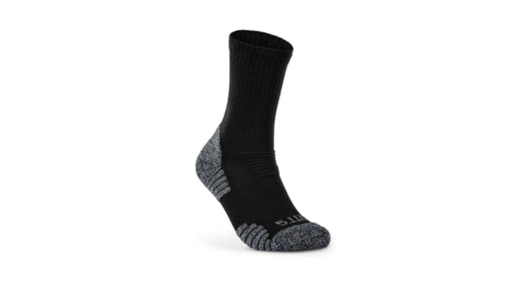 Image of 5.11 Tactical 2-Pack Duty Ready Ultra Crew Socks - Men's, Black, Medium, 10046-019-M