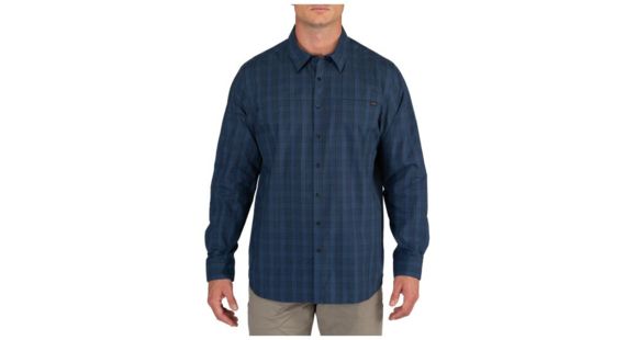 Image of 5.11 Tactical Echo Long Sleeve Shirt, Ensign Blue Plaid - 7249-468-82XL