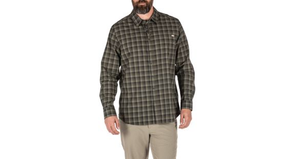 Image of 5.11 Tactical Echo Long Sleeve Shirt, Ranger Green Plaid, Large, 72494-811-L