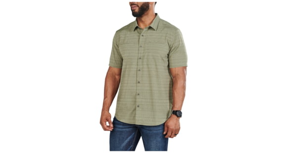 Image of 5.11 Tactical Ellis S/S Shirt - Mens, Tank Green, XL, 71207-837-XL
