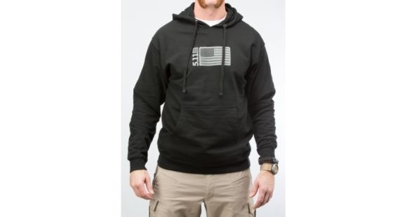 Image of 5.11 Tactical Embroidered Flag Hoodie, Black - 42182AF019XXL