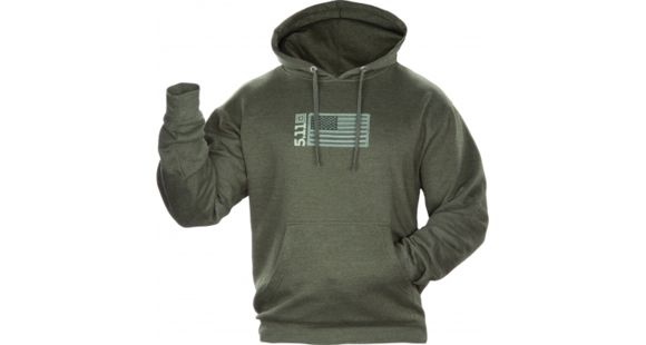 Image of 5.11 Tactical Embroidered Flag Hoodie, Fatigue - 42182AF200M