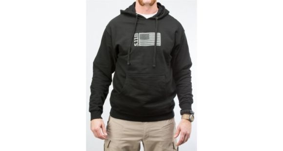 Image of 5.11 Tactical Embroidered Flag Hoodie, Gun Metal Gray - 42182AF032M