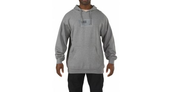 Image of 5.11 Tactical Embroidered Flag Hoodie, Gun Metal Gray - 42182AF032XXL