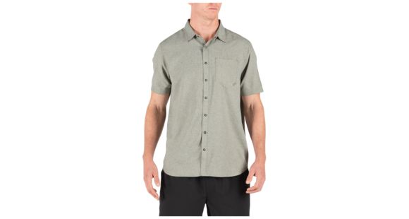 Image of 5.11 Tactical Evolution Short Sleeve Shirt - Men's, Sage Green Heather, Extra Small, 71387-824-XS