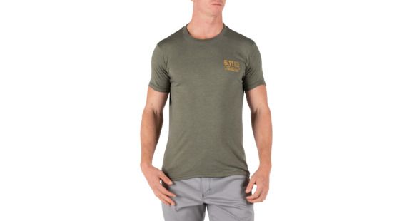 Image of 5.11 Tactical Fight The Good Fight Tee - Men's, Military Green Heather, Extra Large, 41191TT-223-XL