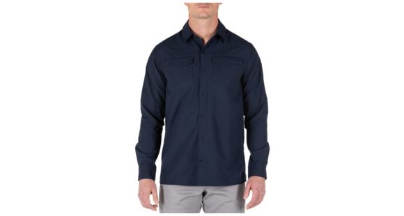 Image of 5.11 Tactical Freedom Flex Woven Long Sleeve Shirt - Men's, Peacoat, Medium, 72417-787-M