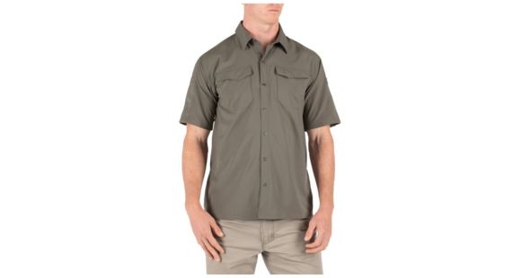 Image of 5.11 Tactical Freedom Flex Short Sleeve Shirt - Men's, Ranger Green, Medium, 71340-186-M