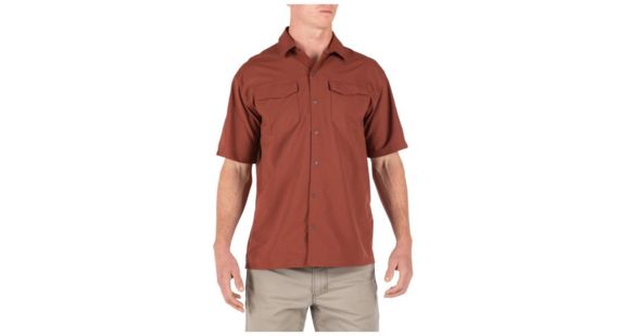 Image of 5.11 Tactical Freedom Flex Short Sleeve Shirt - Men's, Mahogany, Large, 71340-447-L