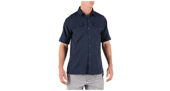 Image of 5.11 Tactical Freedom Flex Short Sleeve Shirt - Men's, Peacoat, Extra Small, 71340-787-XS