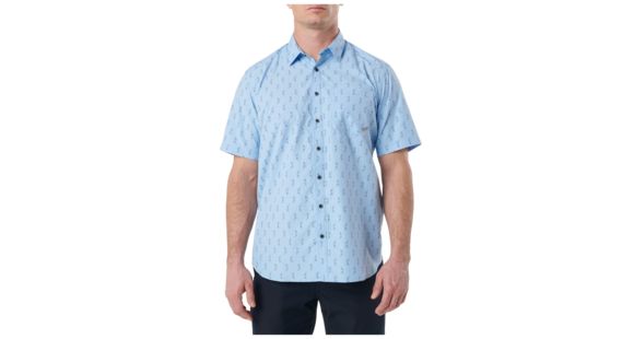Image of 5.11 Tactical Have A Knife Day Short Sleeve Shirt - Men's, Breeze, 2XL, Regular, 71376-775-2XL