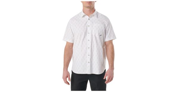 Image of 5.11 Tactical Have A Knife Day Short Sleeve Shirt - Men's, White, Extra Large, Regular, 71376-010-XL