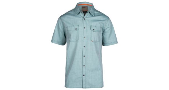 Image of 5.11 Tactical Herringbone Short Sleeve Shirt - Men's, Pond Herringbone, Medium, Short, 71375-797-M