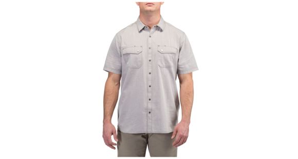 Image of 5.11 Tactical Herringbone Short Sleeve Shirt - Men's, Raisin Herringbone, Medium, Regular, 71375-515-M