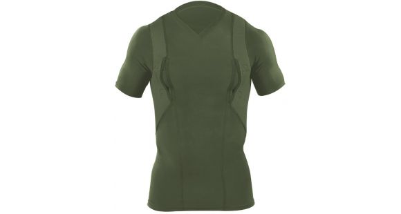 Image of 5.11 Tactical Holster V-Neck Short Sleeve Shirt, TDU GREEN, XL 40021-TDU GREEN-XL