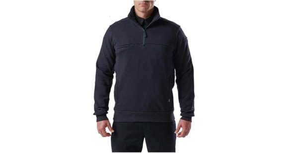Image of 5.11 Tactical Job Shirt 1/4 Zip 2.0 - Men's, Fire Navy 72534ABR-720-L-R