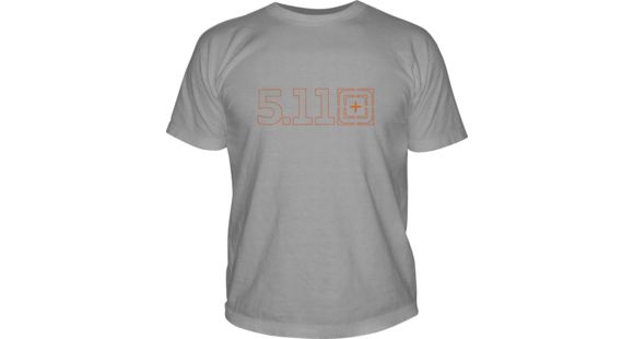 Image of 5.11 Tactical Logo TShirt Short Sleeve Target Zero, Cinder, L 41006BQ-089-L