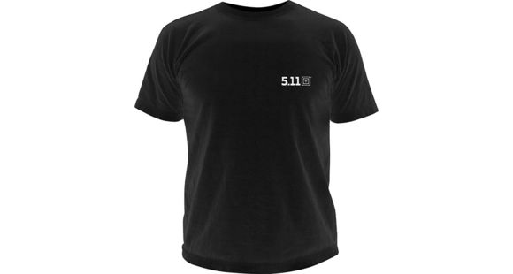 Image of 5.11 Tactical Logo TShirt Short Sleeve Bullet Shark, Black, L 41006BP-019-L
