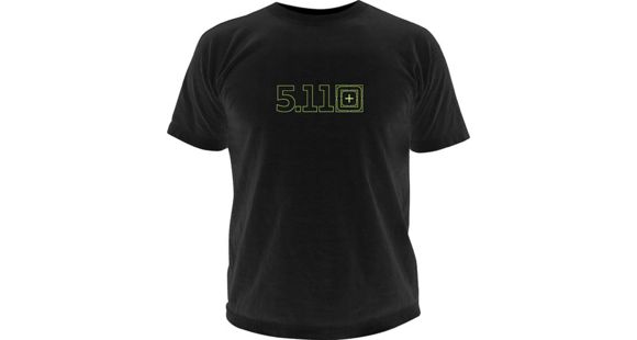 Image of 5.11 Tactical Logo TShirt Short Sleeve Target Zero, Black, 2XL 41006BQ-019-2XL