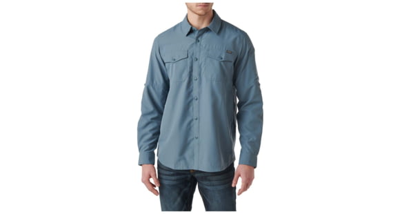 Image of 5.11 Tactical Marksman Long Sleeve Shirt - Men's, Grey Blue, Large, 72521-681-L