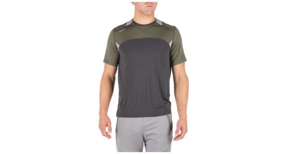 Image of 5.11 Tactical Max Effort Short Sleeve Top - Men's, Ranger Green, Large, 82113-186-L