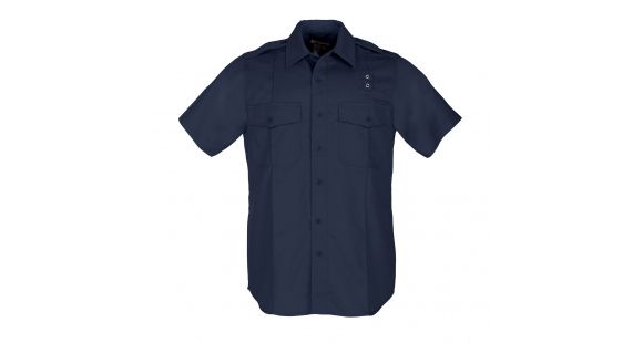 Image of 5.11 Tactical Twill PDU Class A S/S Shirt - Mens, Midnight Nvy, SR, 71183-750-S-R
