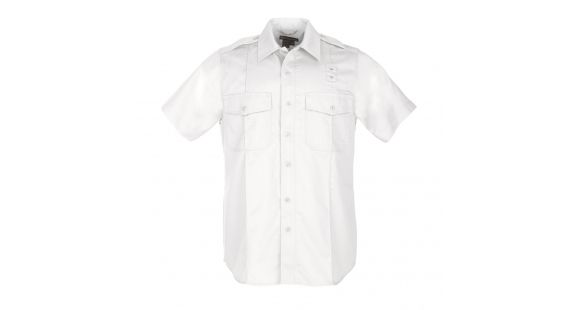 Image of 5.11 Tactical Twill PDU Class A S/S Shirt - Mens, White, SR, 71183-010-S-R