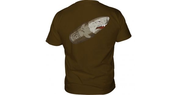 Image of 5.11 Tactical Mens Bullet Shark Logo T-Shirt,Chocolate,Large 41006BP103L