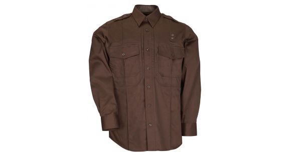 Image of 5.11 Tactical Mens PDU L/S Twill Class B Shirt - Brown - S-R 72345-108-S-R