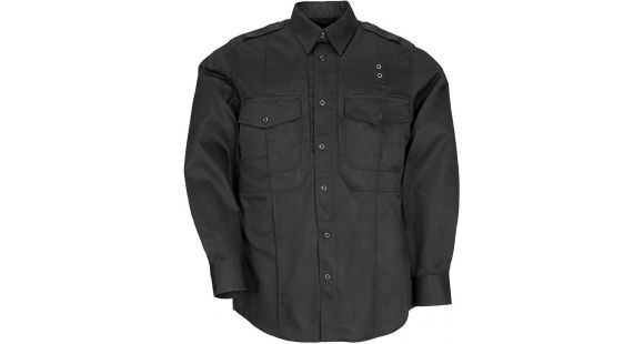 Image of 5.11 Tactical Twill PDU L/S B-Class Shirt - Mens, Black, SR, 72345-019-S-R
