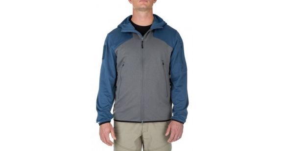 Image of 5.11 Tactical Mens Reactor Full Zip Hoodie 2.0, Storm, M 72439-092-M