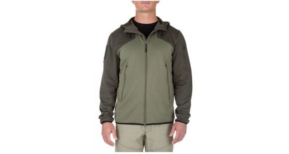 Image of 5.11 Tactical Men's Reactor Full Zip Hoodie 2.0, Sage Green, 2XL 72439-831-2XL