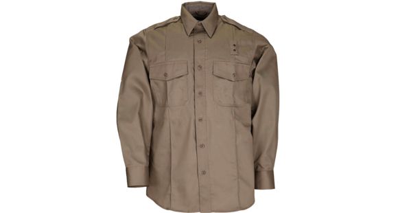 Image of 5.11 Tactical 72344 Men's PDU Class A Twill Shirt, Long Sleeve, Brown, 2XL, Long