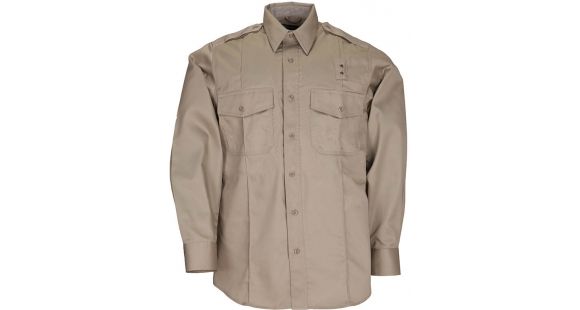 Image of Open Box, Dealer Demo, 5.11 Tactical Twill PDU L/S A-Class Shirt - Mens, Silver Tan, SR, 72344-160-S-R
