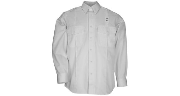 Image of 5.11 Tactical Twill PDU L/S A-Class Shirt - Mens, White, LR, 72344-010-L-R