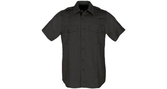 Image of 5.11 Tactical Twill PDU Class A S/S Shirt - Mens, Black, LT, 71183-019-L-T