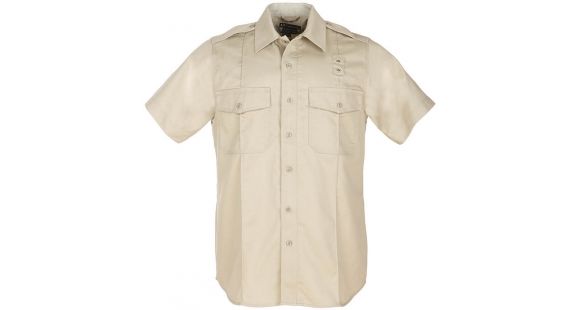 Image of 5.11 Tactical Twill PDU Class A S/S Shirt - Mens, Silver Tan, XLT, 71183-160-XL-T