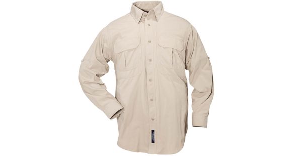 Image of 5.11 Tactical Nylon Tactical Long Sleeve Shirt - Khaki - XXXL 72158-055-XXXL
