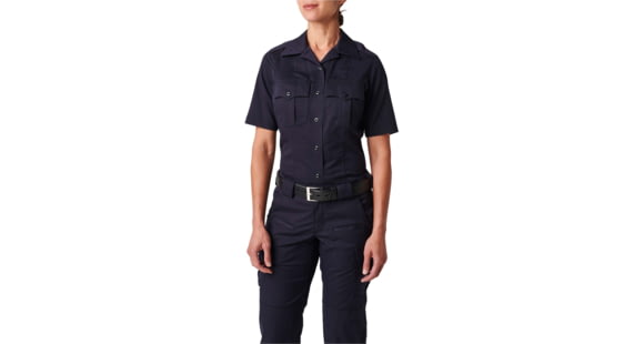 Image of 5.11 Tactical NYPD Stryke Twill S/S Shirt - Womens, NYPD Navy, 14, 61334-762-14
