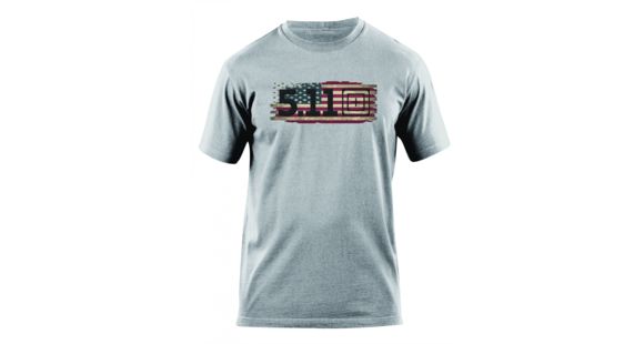 Image of 5.11 Tactical Old Glory Logo T Shirt - Heather Grey - L 41006BD-016-L
