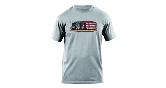 Image of 5.11 Tactical Old Glory Logo T Shirt - Heather Grey - S 41006BD-016-S
